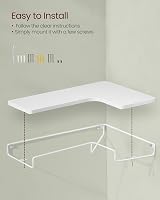 VASAGLE Floating Corner Shelves Set of 2 L-Shaped Cloud White LLS831W14 view 6