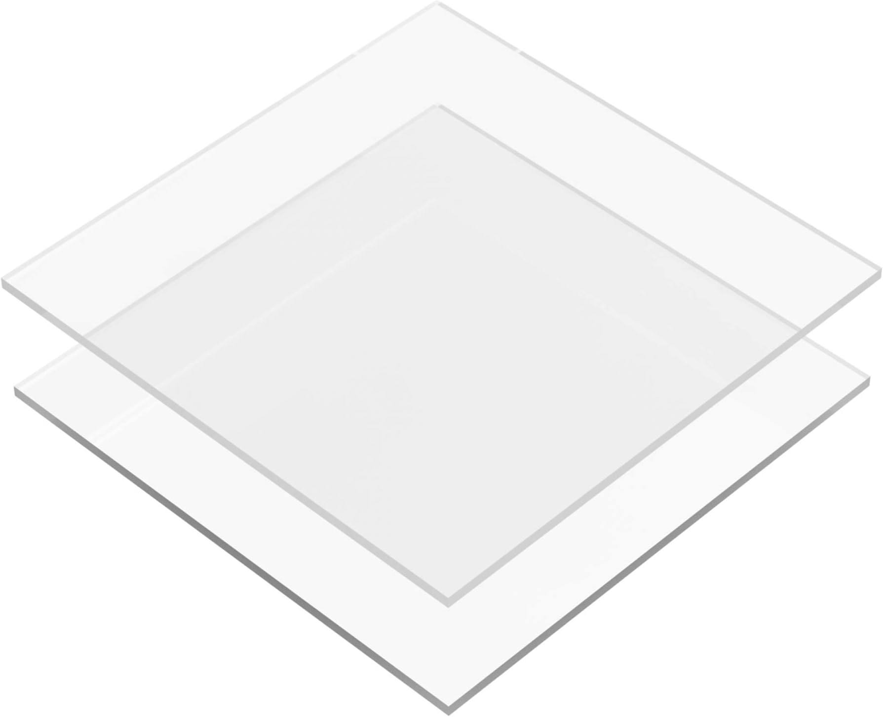 Lacupella 8.50 inch Buttercream Acrylic Square Cake Disk Set of Two 0.18 or 3/16 inch thick - Made in USA Great for Serving Bake Goods and Art Craft Project