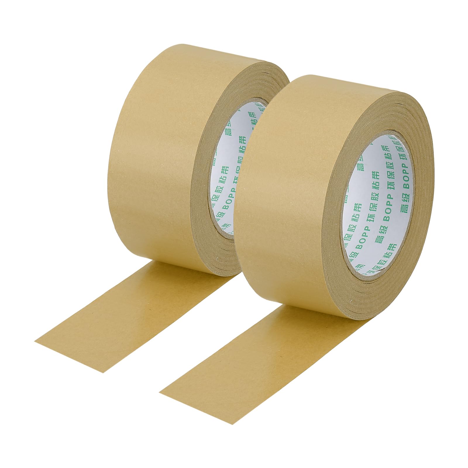 PATIKIL 2" x 55 Yards Brown Packing Tape, 2 Roll Heavy Duty Kraft Tape Paper Gummed Tape for Sealing Cardboard Carton Boxes, Shipping, Moving, Masking