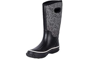 WTW Women's Neoprene Natural Rubber Rain Boots Snow Boots Winter Warm Waterproof Insulated Barn Rain Boots for Ladies