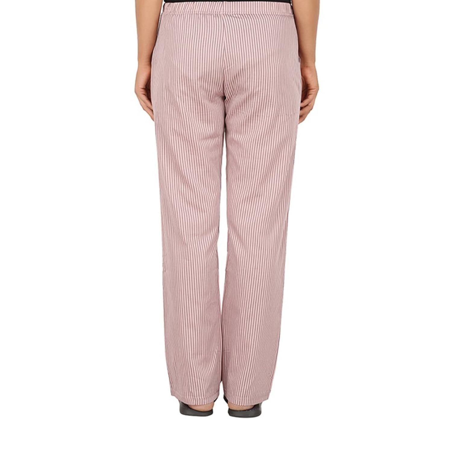 antshrike women cotton woven pyjama nightwear pant -pink