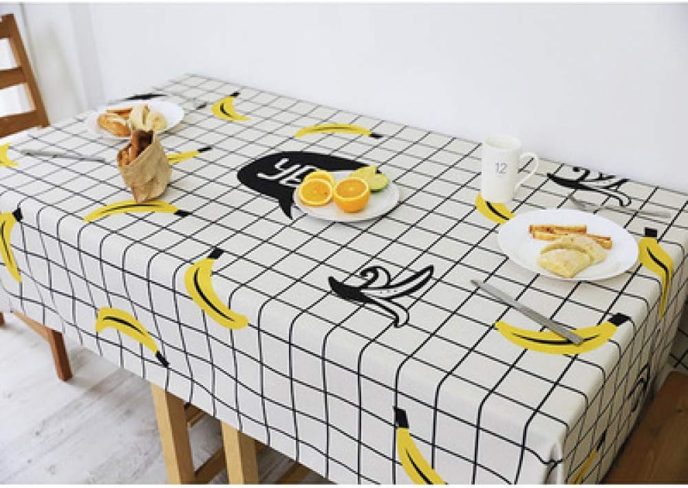DJUX Cotton And Linen Fresh Fruit Tablecloth Restaurant Creative Tablecloth Coffee Table Dustproof Decorative Cover Cloth A 140 * 180cm