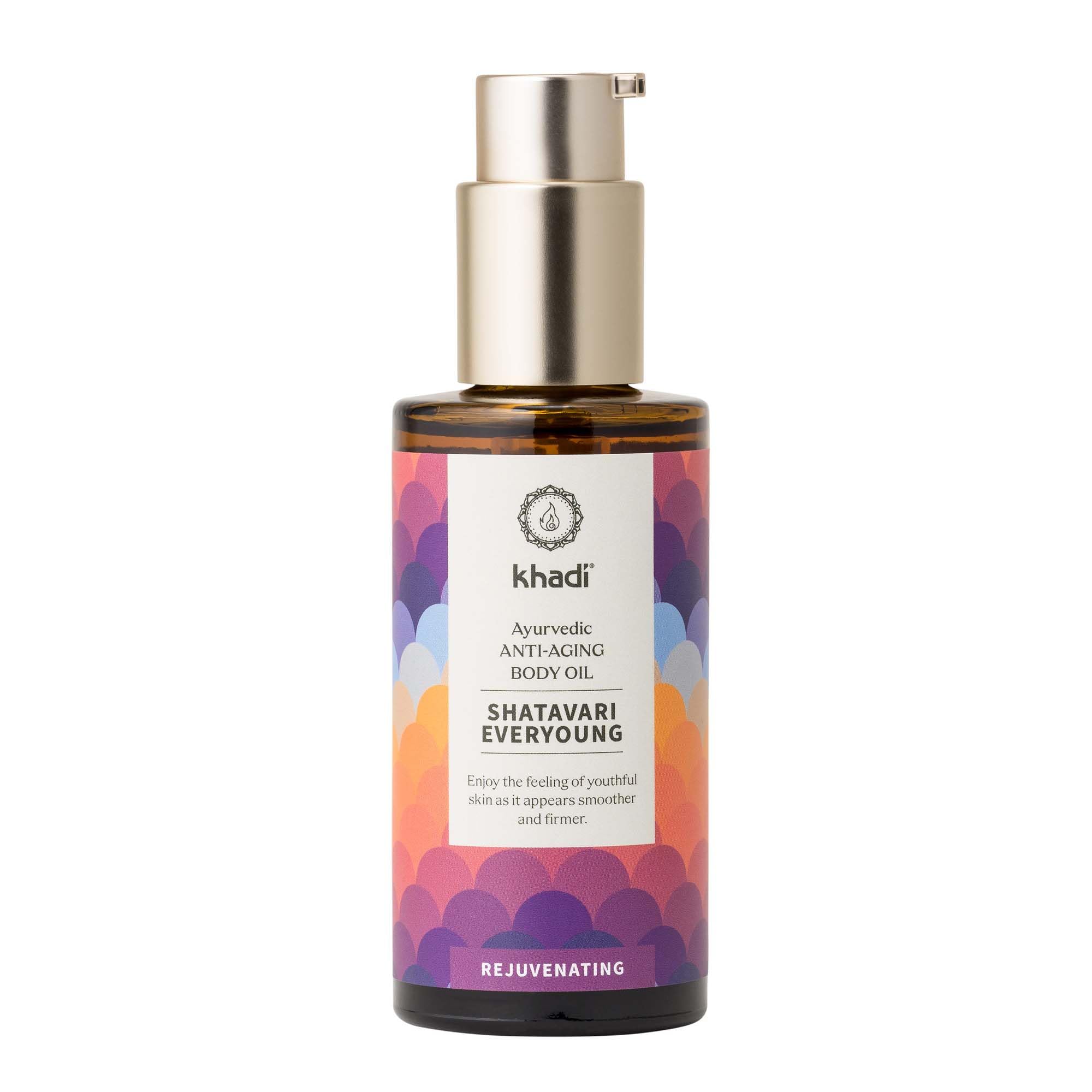 khadi SHATAVARI EVERYOUNG Ayurvedic Elixir Skin & Soul Oil - Anti-aging oil - tightens & revitalizes - 100% plant-based, natural & vegan - 100g