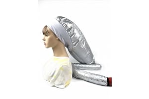 Upgraded Hair Dryer Bonnet Attachment, Extra Large Long Tube Hair Drying Cap, Hooded Adjustable Hair Dryer Caps for Long Hair