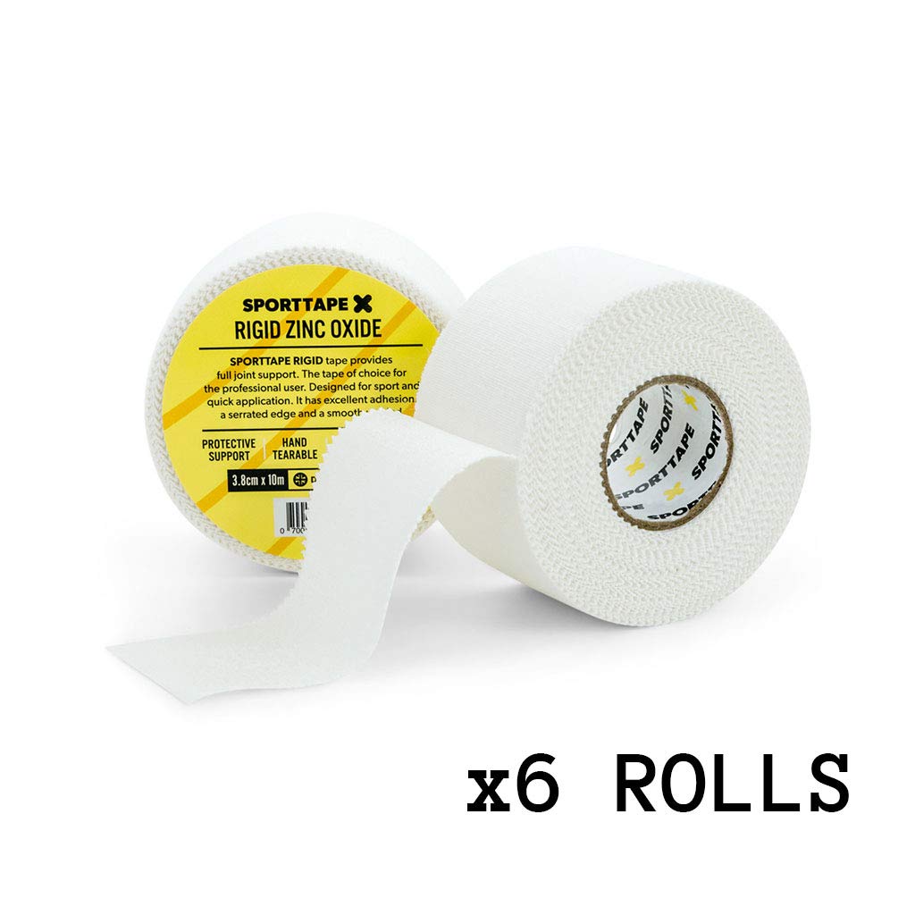 6 Rolls SPORTTAPE Ankle Strapping Zinc Oxide Tape 3.8cm x 10m