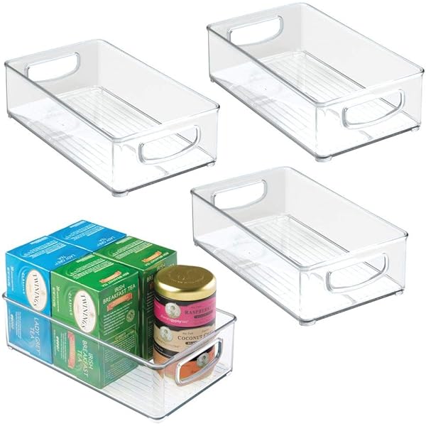 Mdesign Kitchen Cabinet And Pantry Storage Organizer Bins Pack