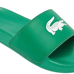 Lacoste Women's Serve Slide, Green Croc, 8
