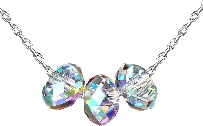 Amazon キスイェン Kissyan ネックレス スワロフスキー ジルコニア ペンダント ブランド 人気 レディース 3粒 キラキラ 安い ジュエリー プレゼント スプリング ネックレス シリーズ ネックレス 通販