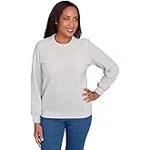 Alfred Dunner Women's Embellished Neckline Anti-Pill Sweater