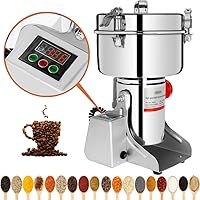 Marada 1000g Electric Mill Grinder Stainless Steel 110V Pulverizer Grinding Machine for Kitchen Herb Spice Pepper Coffee…