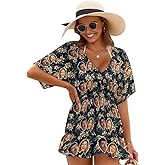 Custom Face Swimsuit Cover Up for Women Personalized Name Swim Cover Up Customized Hawaiian Bathing Suits Bikini Beach Cover