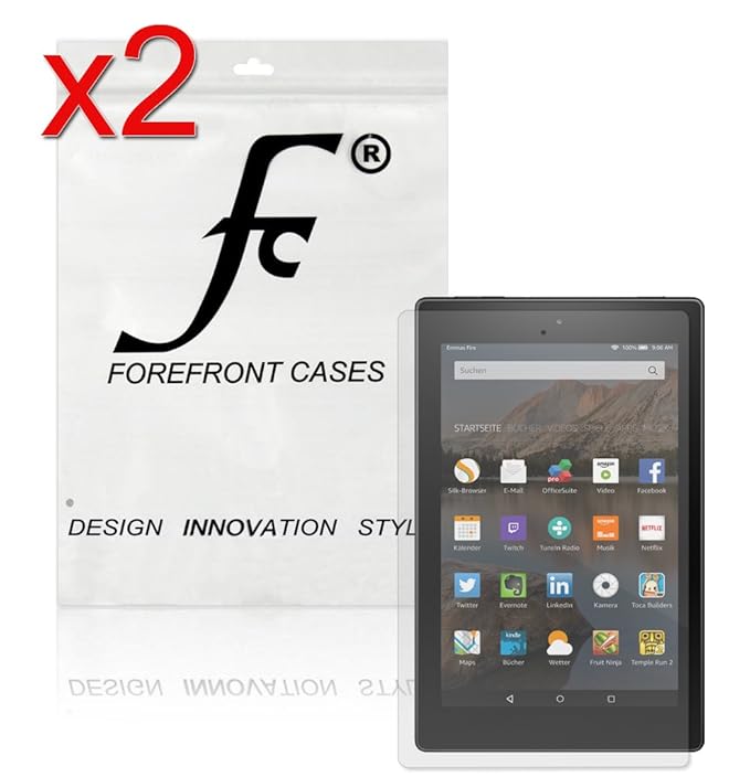 Forefront Cases® Displayschutzfolie für Amazon Fire, 17,7 cm (7 Zoll) Display, WLAN, 8 GB (September 2015) Schutzfolie Screen