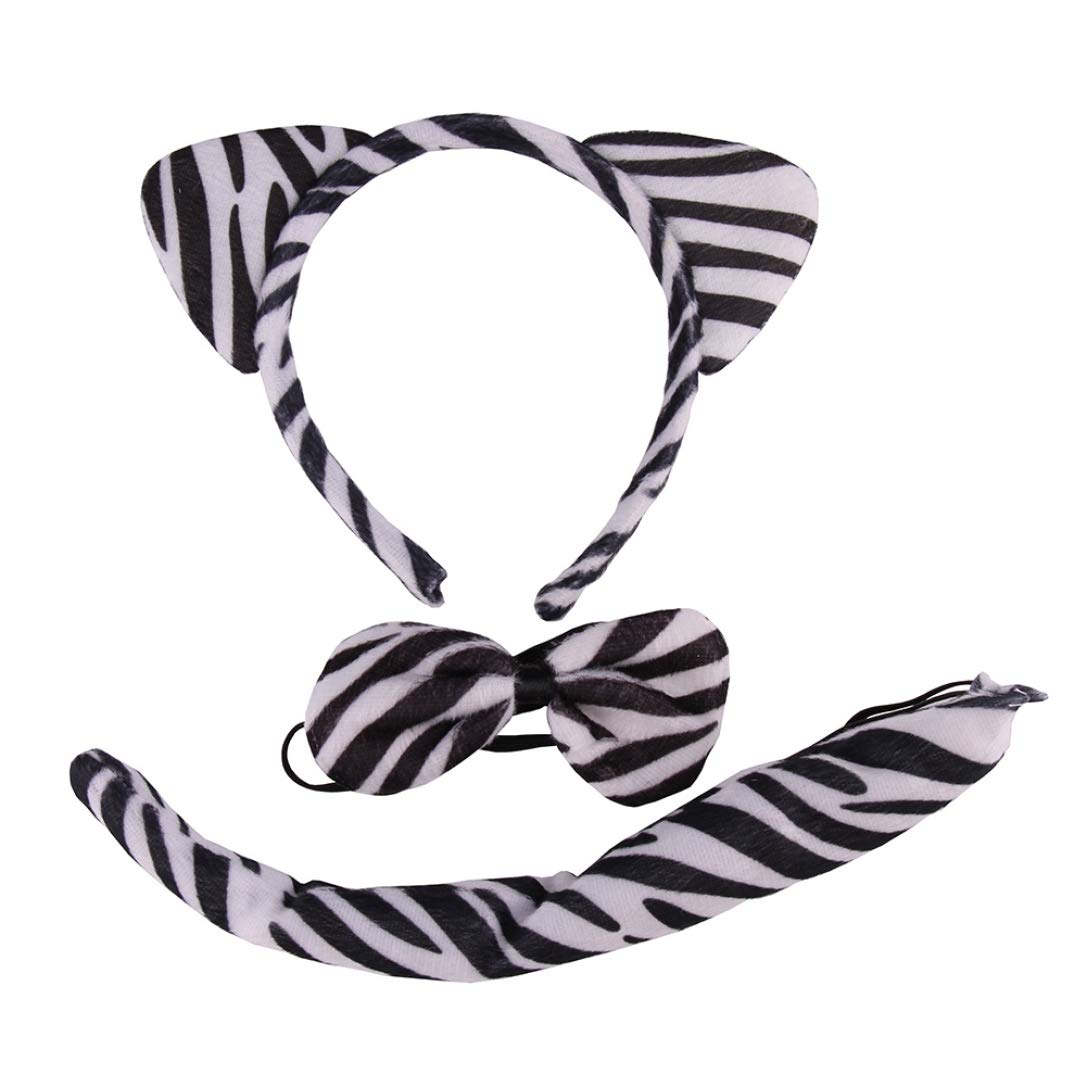 Loisirs Creatifs Decorations Florales Napravi Rs Collier Et Queue De Dessin Anime Vache Lapin Tigre Singe Chien Fete Deguisement Pour La Decoration De La Maison Jixun Ensemble De 3 Pieces Glamour Pour Enfant