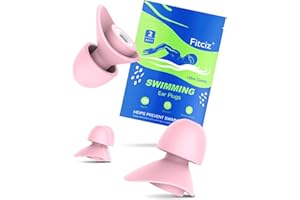Swimming Ear Plugs for Adults, 2 Pairs Waterproof Earplugs in Case for Swimmers, Men, Women, Washable, Reusable, Comfortable 