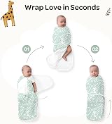 momcozy Baby Swaddle 0-3M 2-Pack Bravery 68x28cm Pink/Bravery view 5