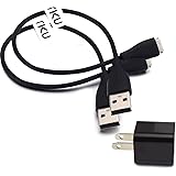 iMarku USB Cable for Fitbit Charge HR Band Wireless, Black, 2pcs
