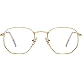 SOJOS Small Blue Light Blocking Glasses Hexagonal Eyeglasses Frame Anti Blue Ray Glasses One and Only SJ5036