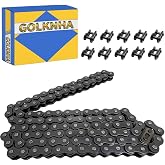GOLKNHA 415H-110L Heavy Duty Chain with 10 Connector Links for 49cc, 60cc, 66cc, 80cc 2-Stroke Motor Motorized Bicycle Bike Motorized Bike Chain Engines High Power Racing Parts