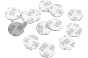 MOEEY Double Sided Adhesive Pads,Round Sticky Pads Heavy Duty,Strong Mounting Tape,Pre-Cut Foam Pads, Waterproof for Walls Picture, Car, Home, Office (2 x 25mm)