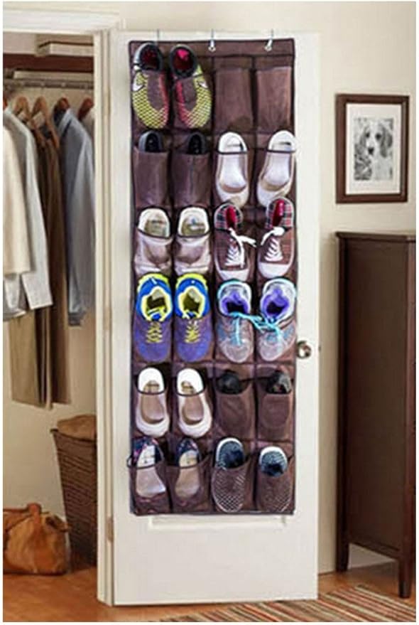24 Taschen Über der Tür Schuh Veranstalter, Aufhängung Schuh Halterung
