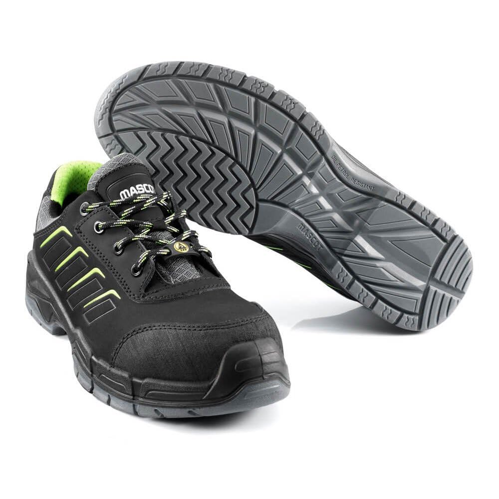 Mascot F0110-937-09 Mont Blanc Footwear Fit S3 Laces Safety Shoe, Size 835, Black