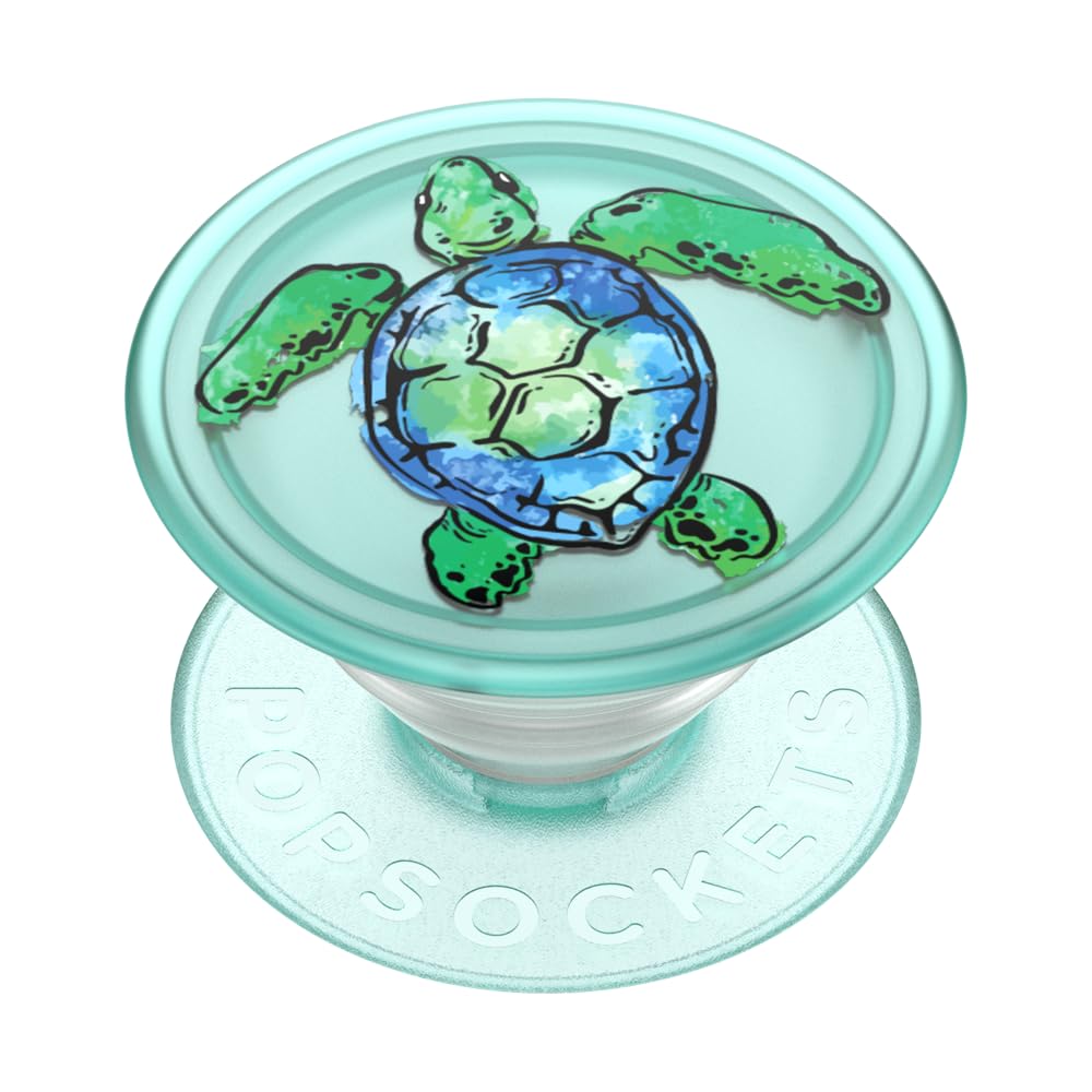 ​​​​PopSockets Phone Grip with Expanding Kickstand, Adhesive Grip - Translucent Tortuga