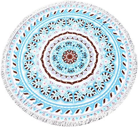 A Missing Dog Beach Towel Yoga Throw Cotton Picnic Mat Mandala Roundies Tassel Tapestry