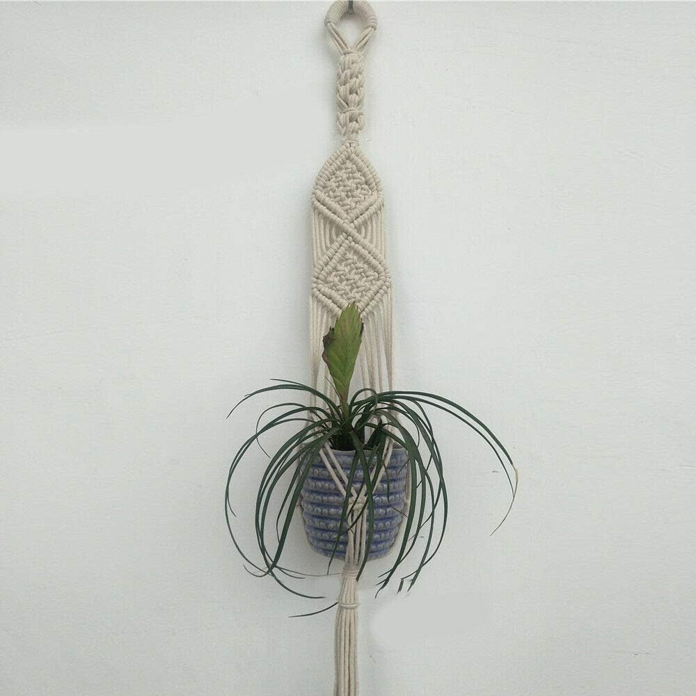 NATFUR Craft Planter Basket Office Balcony Gardens Beige Wall Handmade Hanger 2019 | Types - 2#