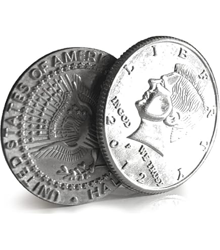 SUMAG Pièce de monnaie papillon magnétique pour tours de magie (copie de demi dollar USD), accessoires de magicien en en gros plan