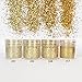 NICOLE DIARY 4 Boxes Nail Art Glitter Powder Champagne Gold Hexagon Ultra-thin Mixed Paillette Nail Sequins Manicure DIY Decoration
