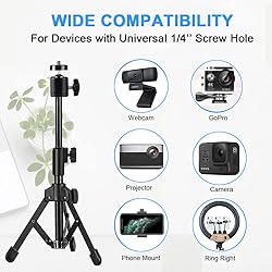 Webcam Tripod Stand Extendable Desktops Tripod for