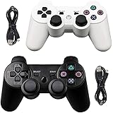 Tidoom PS3 Controller 2 Pack Wireless Bluetooth Gamepad Controller Compatible for Playstation 3 Controller PS3 Wireless Contr
