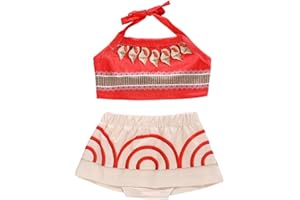 Dressy Daisy Baby Toddler Girls 2-Piece Swimsuit, Halter Bikini Bathing Suit, Kids Boho Summer Beach Party Outfit Swimwear