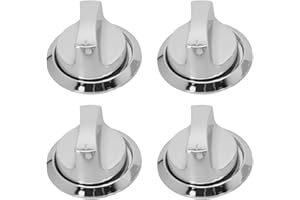 Gas Grill Knobs Set of 4, Electroplated for a Modern Look and Designed for Easy Installation on Various Models (With base)