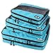Double Sided Travel Packing Cubes Set With Clean Dirty Compartments - 3 Piece Set Luggage Organization System for Backpacks, Suitcases, Carry On Bags