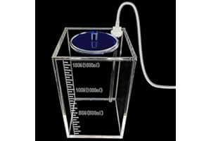 Saricho dosing Container,Aquarium Air Pump Accessories,dosing Pump Liquid containers Liquid srorage Bucket Made of acryli,Reservoir (1.5L/0.4gal Blue lid)