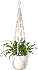 Mkouo Macrame Plant Hanger 89cm Cotton Rope Boho Balcony Decor view 1