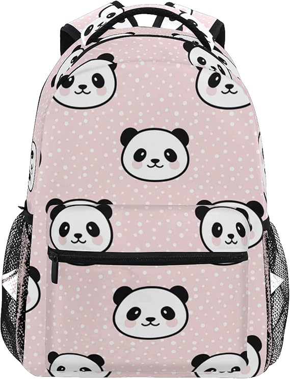Panda Backpack for Girls Cute Elementary School Bookbag For Kids 3rd