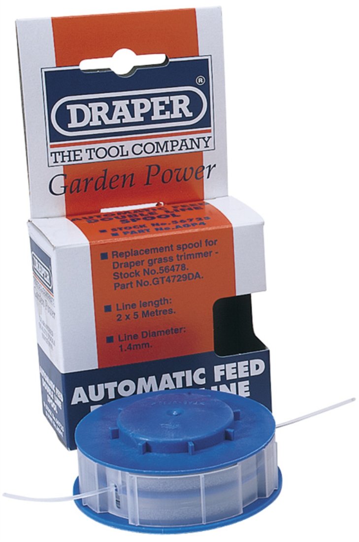 Draper 56725 5 m x 1.4 mm Grass Trimmer Auto Double Line Feed Spool