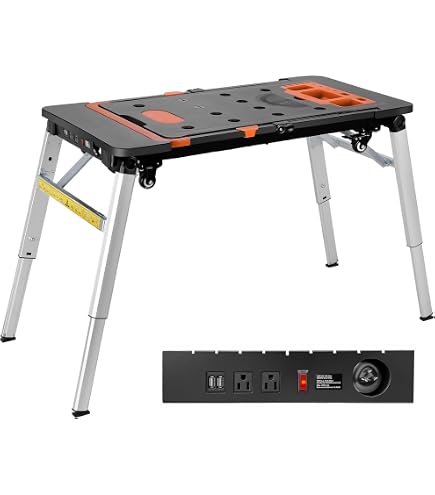 US General Folding Workbench with Movable Pegs and 24 Tool Slots