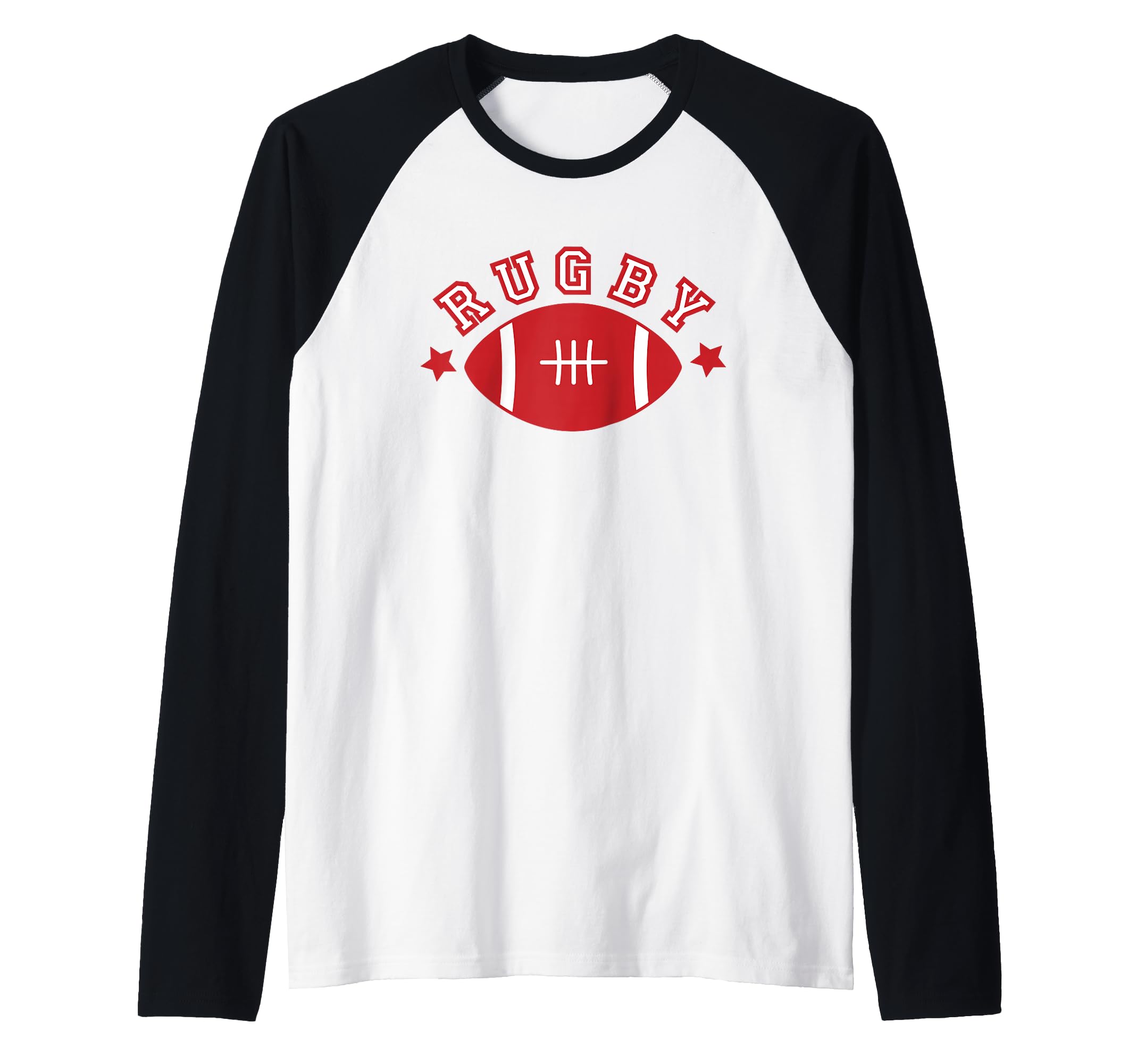 Rugby Ball Design Raglan Baseball Tee