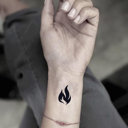 Amazoncom Little Flame Temporary Fake Tattoo Sticker Set