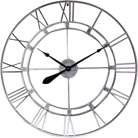 Amazon Co Jp ローマの壁時計の多数の76センチメートル31インチの壁時計古いxxxl 装飾リビングキッチンのためのショーノー検証サイレント金属を ホーム キッチン