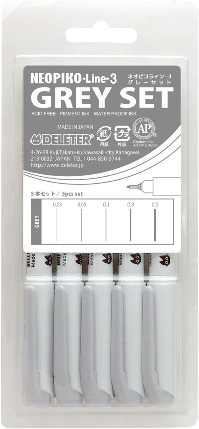 デリーター Delita Neopico Line-3 Gray Set of 5