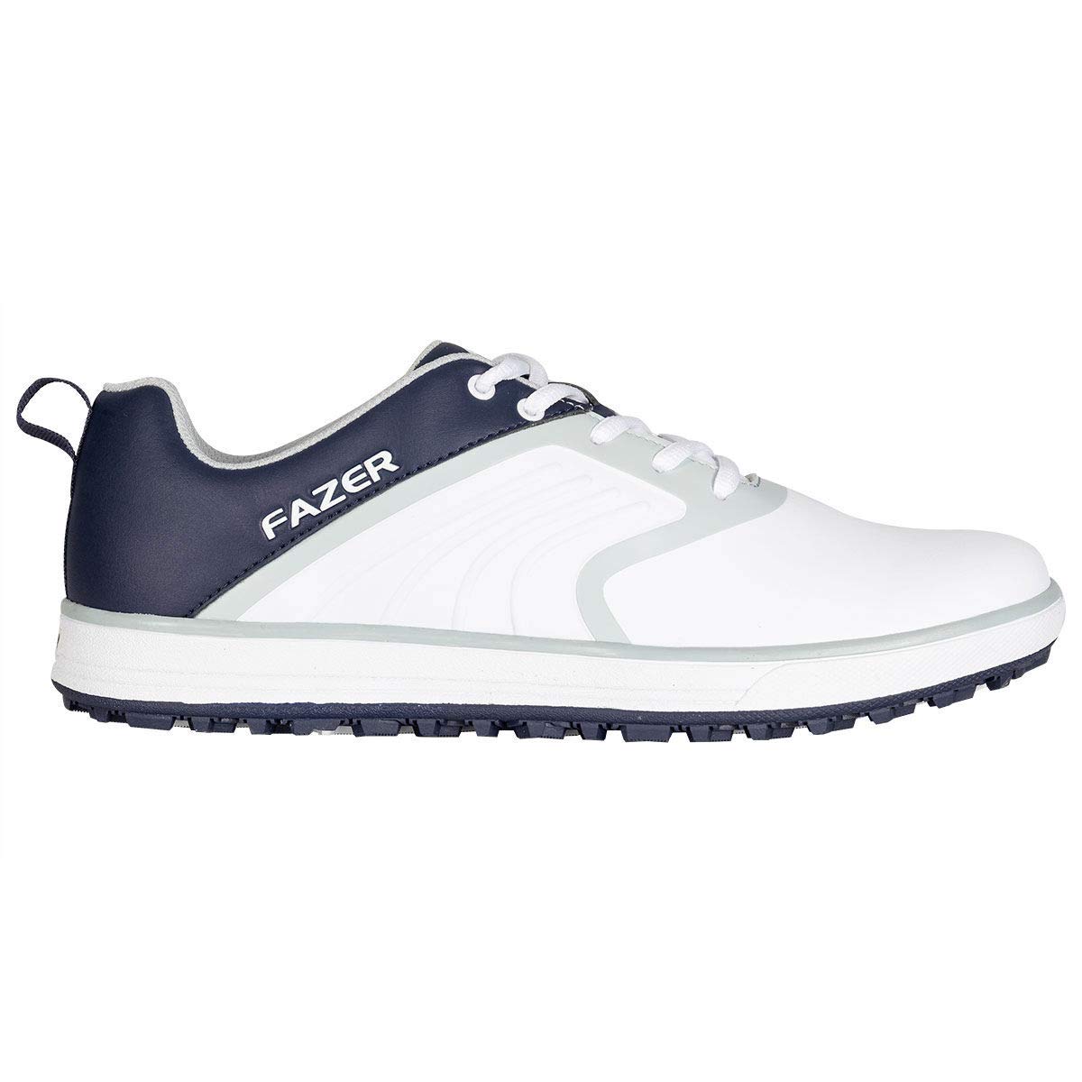 FAZER FZ-02 Europa Spikeless Golf Shoes, Male, White/Navy, 10, Regular