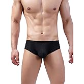 Faringoto Men's Ice Silk Thread Underpants T Pants, Solid Color, Breathable G-string Pants