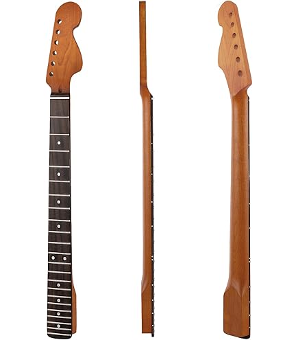 Amazon.com: 21 Fret Bound Maple Fender Strat Neck, Rosewood