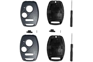 2PCS Replacement Key Fob Cover Case Fits 2+1 Button Shell for 2006 2007 2008 2009 2010 2011 Civic CRV Honda Accord Odyssey Pi
