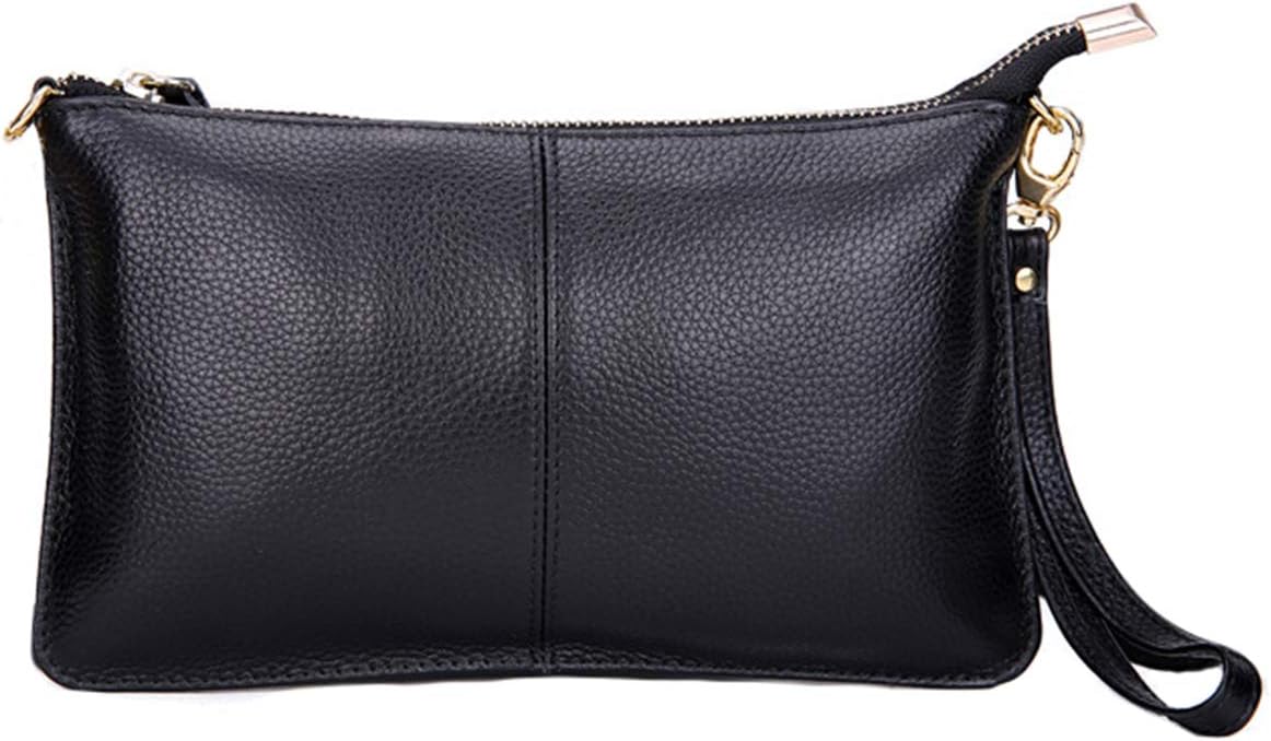 ASDSSRYWomen Genuine Leather Wristlet Clutch Wallet Purses Ladies Small Crossbody Shoulder Bag For Party Wedding