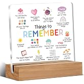 Mental Health Office Decor, School Counselor Gifts for Women Men | Counseling Office Acrylic Plaque, Things to Remember Inspirational Desk Signs Decor 4 &times; 4 Inches
